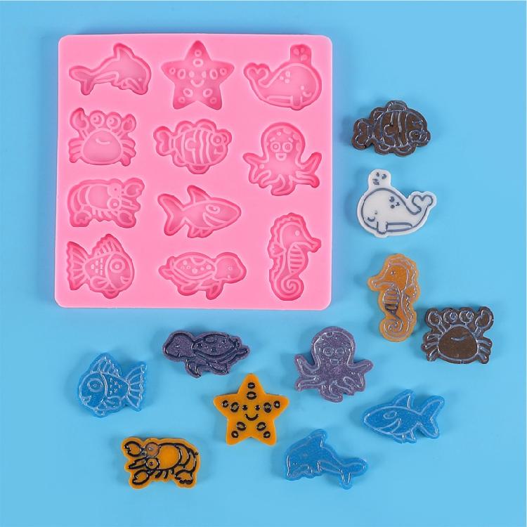 Cheval de Mer Poisson Mer pour Tortue Crabe Forme Bonbons Moules Cuisson Fondant Chocolat M