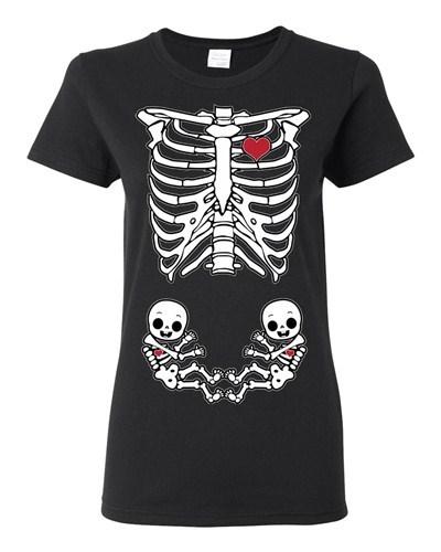 Twins Girl Boy Baby Skeleton Heart Ladies DT T-Shirt Tee Unisex T-Shirt XXL