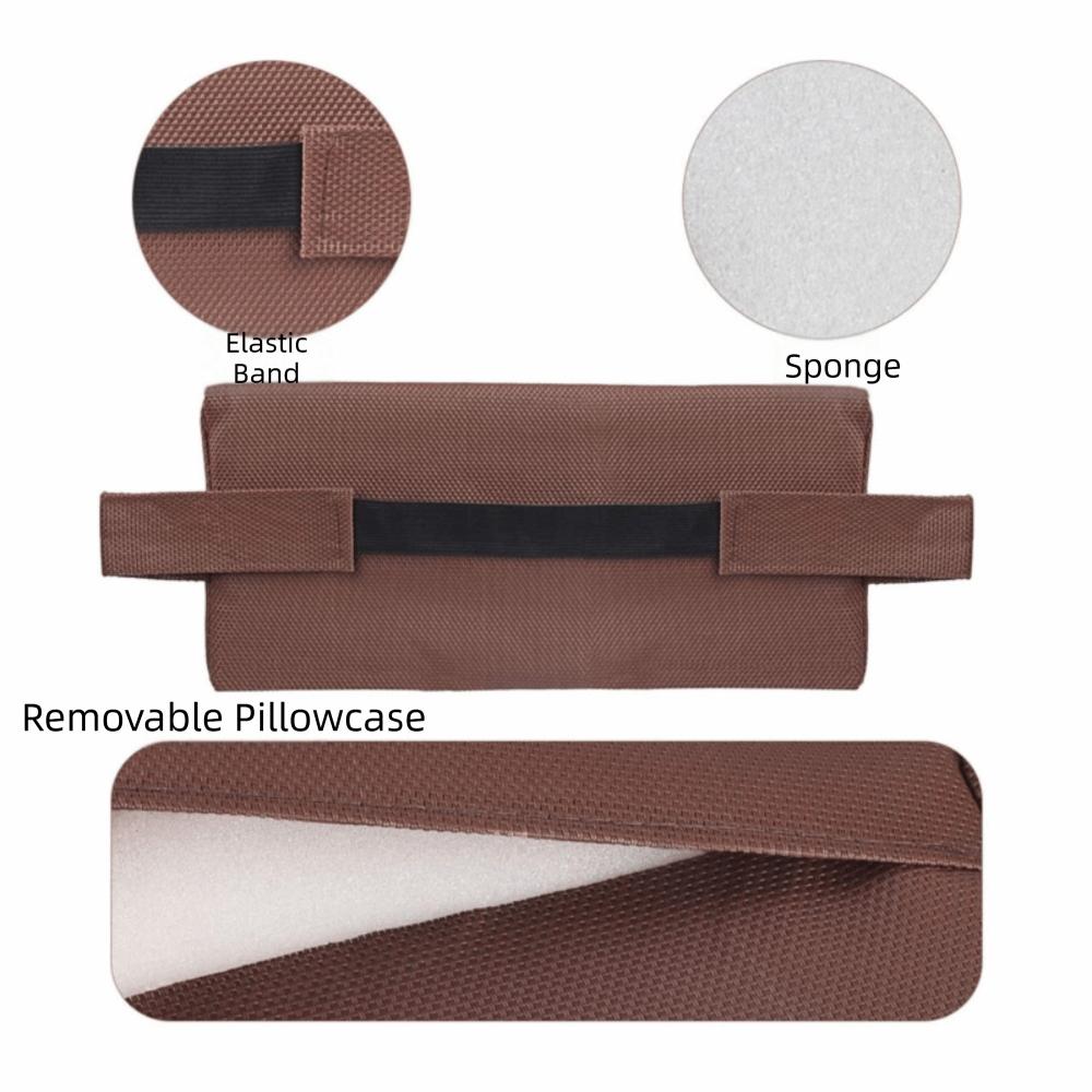 Elastic Band Beach Lounger Neck Pillow Removable Cover Sponge Filling Recliner Headrest Lightweight Ergonomic Curve