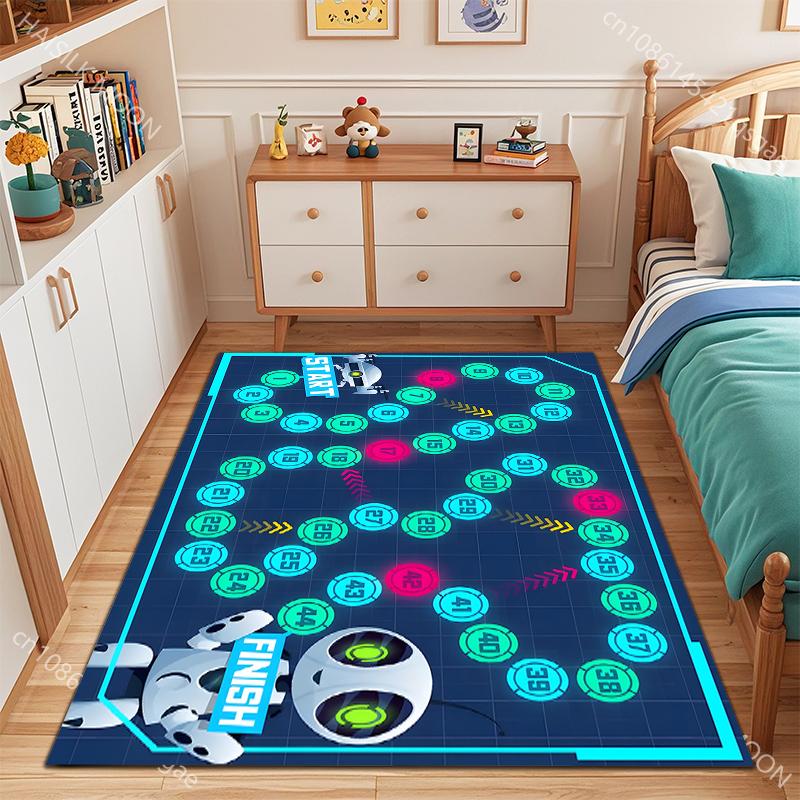 1PC Board Games Pattern Carpet for Living Room Bedroom Sofa Home Decor Non-slip Floor Mat Children's Room Play Rugs