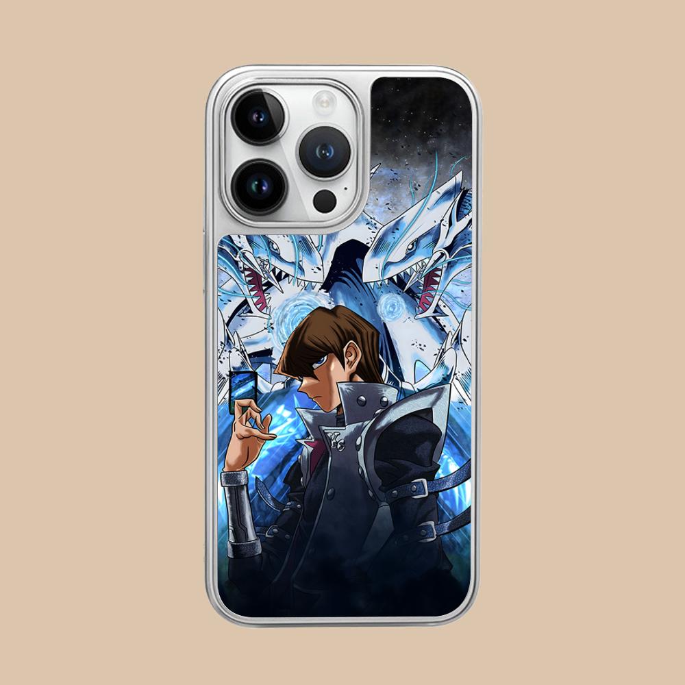 Yugioh Seto Kaiba Phone Case for iPhone 17 16 15 14 13 12 11 Air Pro Max Plus Electroplated Silver Cover