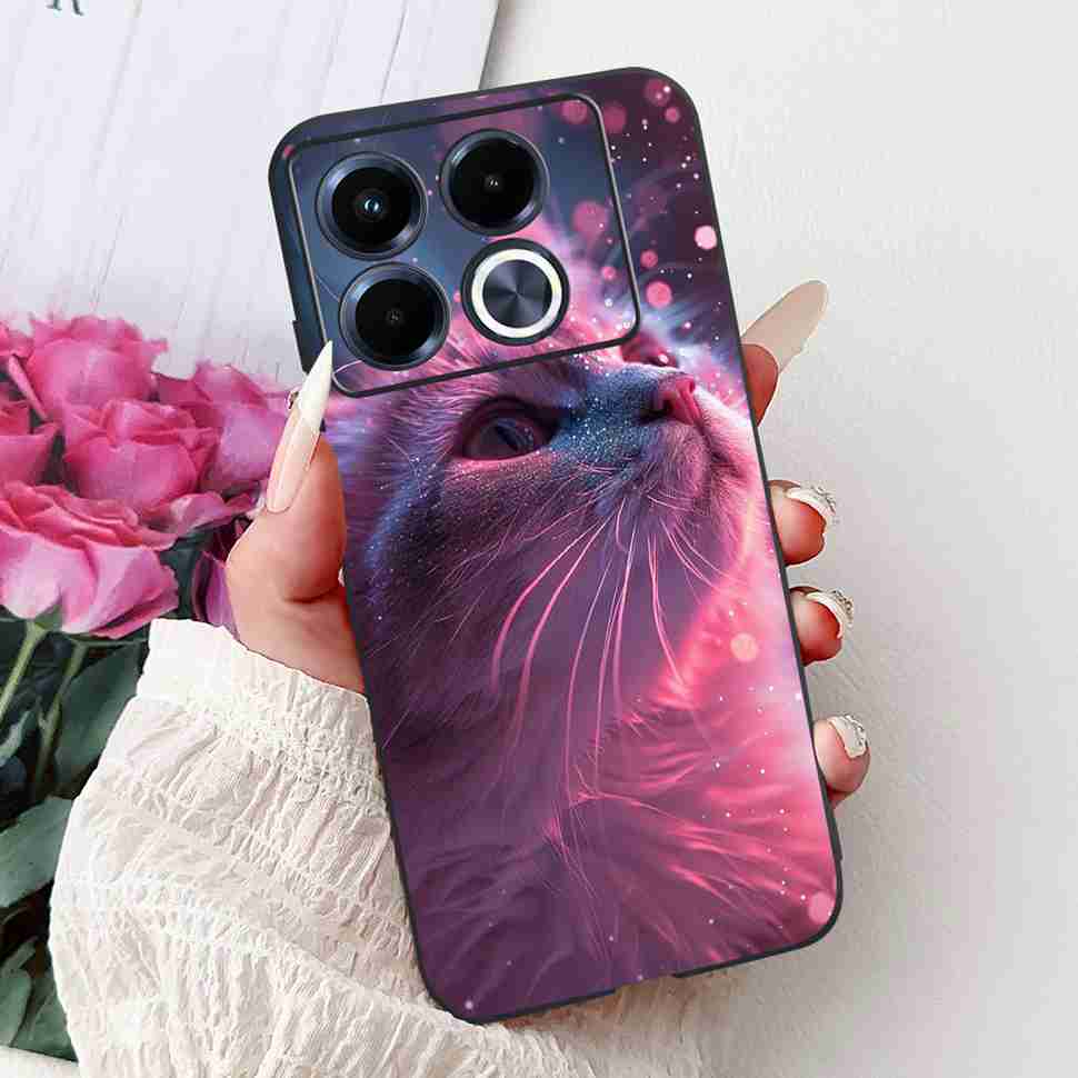 Θήκη Προστασίας Κινητού Για Infinix Note 40 5G Χαριτωμένη Θήκη Γάτα X6852 Σιλικόνη Μαλακό Κάλυμμα Για Infinix Note 40 Note40 5G Fundas Capa
