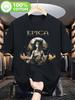 Men's Black T-shirt with Epica Band Logo and Mythical Female Pattern, Casual Wear for Music Fans and Daily Wear - Men's Summe...