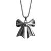 Bohemian Mode Silberfarbe Geometrisches Gewinde Wirbel Symbol Schleife Anhänger Halskette für Männer Frauen Retro Einfacher Strand Schmuck Geschenke