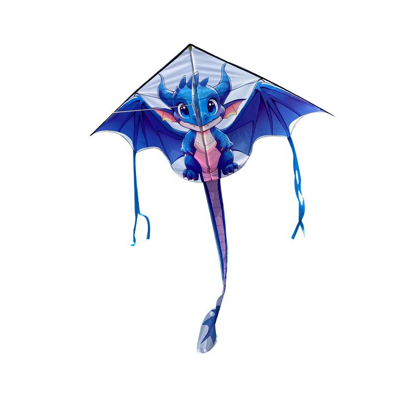 Blue Dragon Kite: 2026 Triangular Long-Tailed Model for Adults & Children