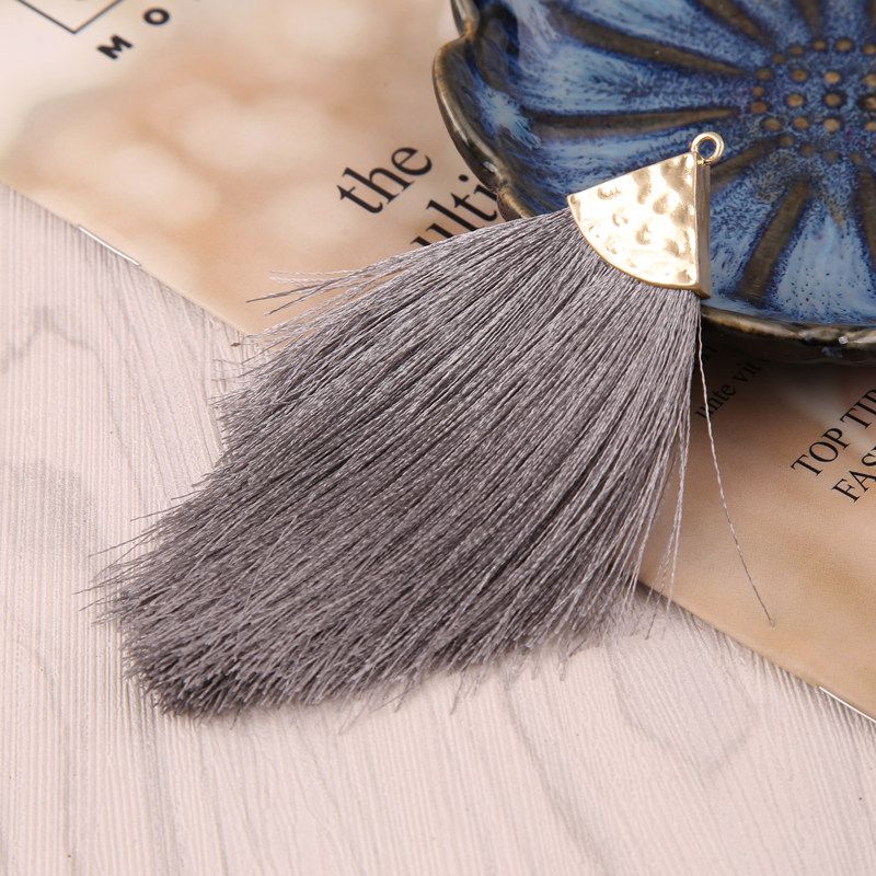 DIY Jewelry Accessories European and American Fashion Alloy Triangle Hat Tassel Tassel Earrings Pendant Bohemian Style Pendant