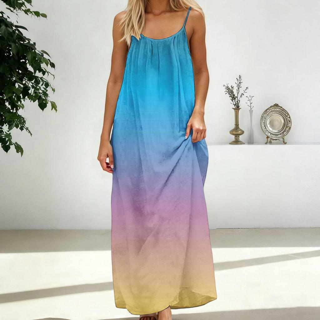 Robe décontractée à imprimé dégradé pour femme