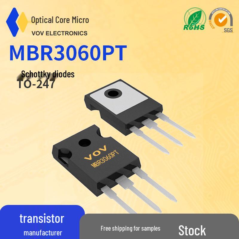 Order the MBR3060PT TO-247 30A 60V Through-hole Schottky Diode by Guanglv Semiconductor.