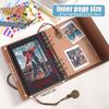 Vintage DIY PU Leather Photo Album 52 Sheets 6 Hole Binder with Gift Box Accessories for Travel Wedding Memory Gifts
