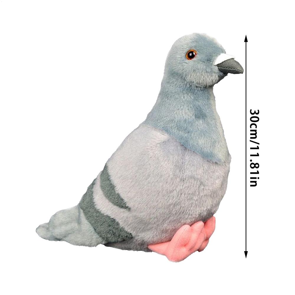 

30cm Kawaii Simulated Gray Pigeon Plush Toy Cute Soft Stuffed Animals Plush DoveBird Doll Collection Model Gifts Home Decor