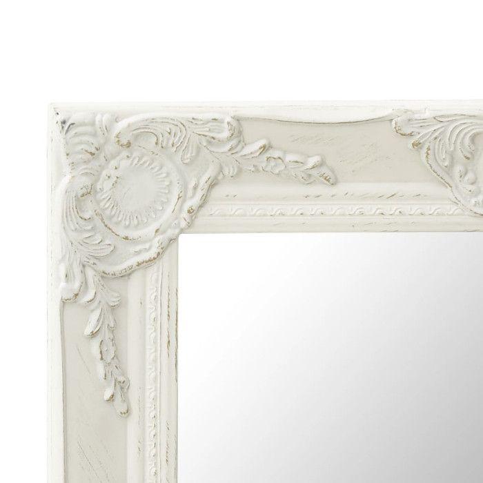 VidaXL Miroir mural style baroque 50x50 cm Blanc 320312