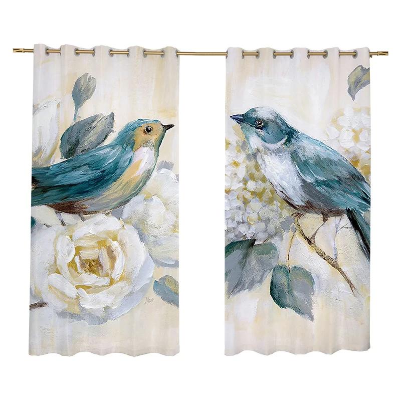 Curtain Shading Northern Europe Simple Modern Light Luxury Ginkgo Leaf Bedroom Living Room Drape Atmosphere High Shading New