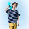 MQD Boys' College Style Striped Short Sleeve T-Shirt