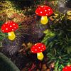 Solar Powered Starry Mushroom Lawn LED String Lights