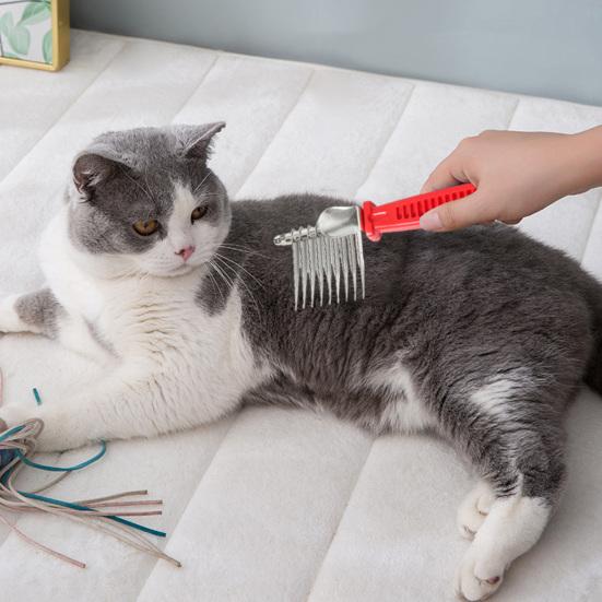 Pet Comb Stainless Steel Pet Grooming Rake Comb Gentle Dogs Cats Hair Removal Brush Tool Pet Supplies