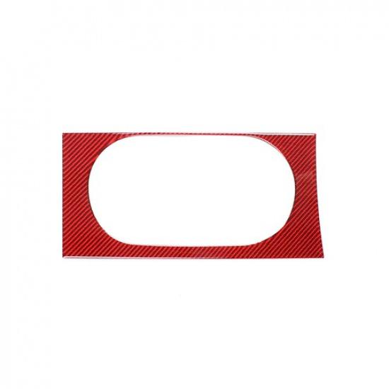 Red Carbon fiber Center Cup Holder Trim Sticker For Nissan Frontier 2005-
