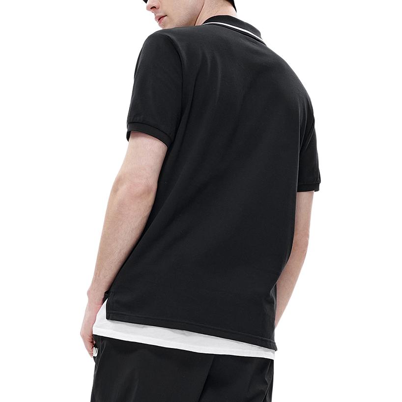 FILA FUSION Polo Shirts Men's Pitch Black Polo Collar Moderate Straight Fit T11M223101FBK