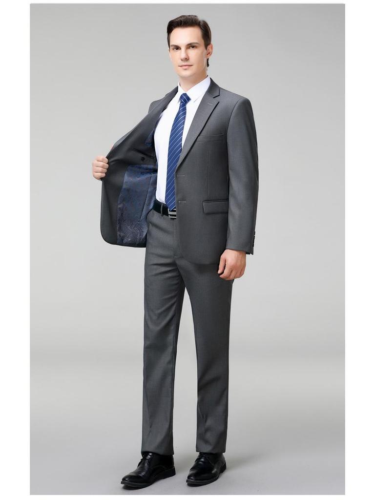 Men's Slim Fit Wool Suit Set for Spring 2025: Business, Wedding, or Banquet Tuxedo, Perfect for Father's Outfit.