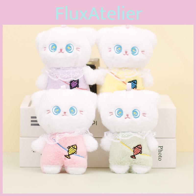 Adorable Plush Toy Cat Keychain With Short Plush And Pp Cotton Stuffing
