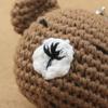 Handmade Bear Knitted Keychain Keyring Women Crocheted Wool Animal Bag Pendants