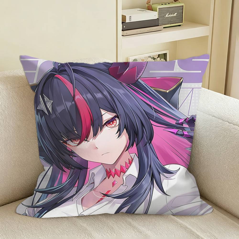 NTE Game S-Shinku Neverness to Everness  Square Sofa Pillow Cover Solid Color Living Room Home Decor Cushion Case