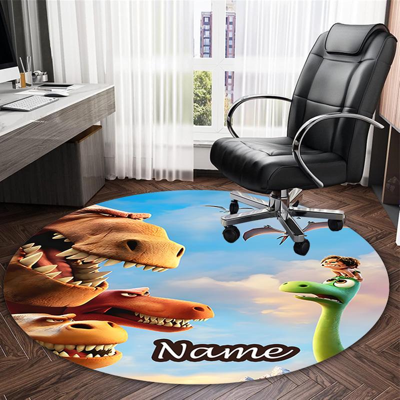 Customizable Good Dinosaur1 Round Non-Slip Carpet - Ideal for Garden, Picnic, Office, Perfect for Decoration, Suitable For All Seasons