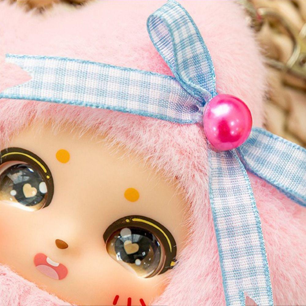 Cartoon Design Lucky Star Plush Keyring Rubber Plush Face Doll Stuffed Plush Toy  Kids