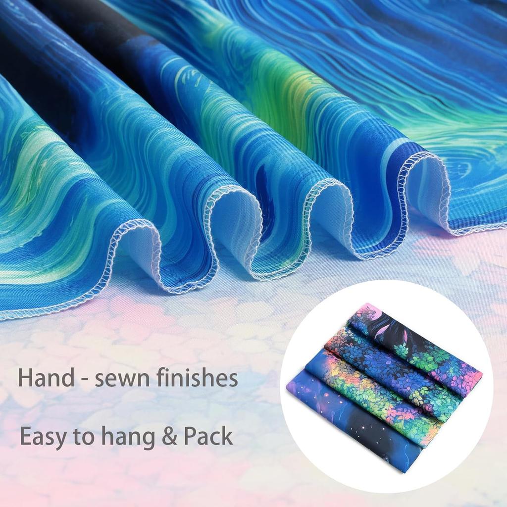 Simpkeely Tree of Life Blacklight Tapestry UV Reactive Colorful Waterfall Tapestry Galaxy Space Starry Sky Wall Tapestries Hanging for Bedroom -