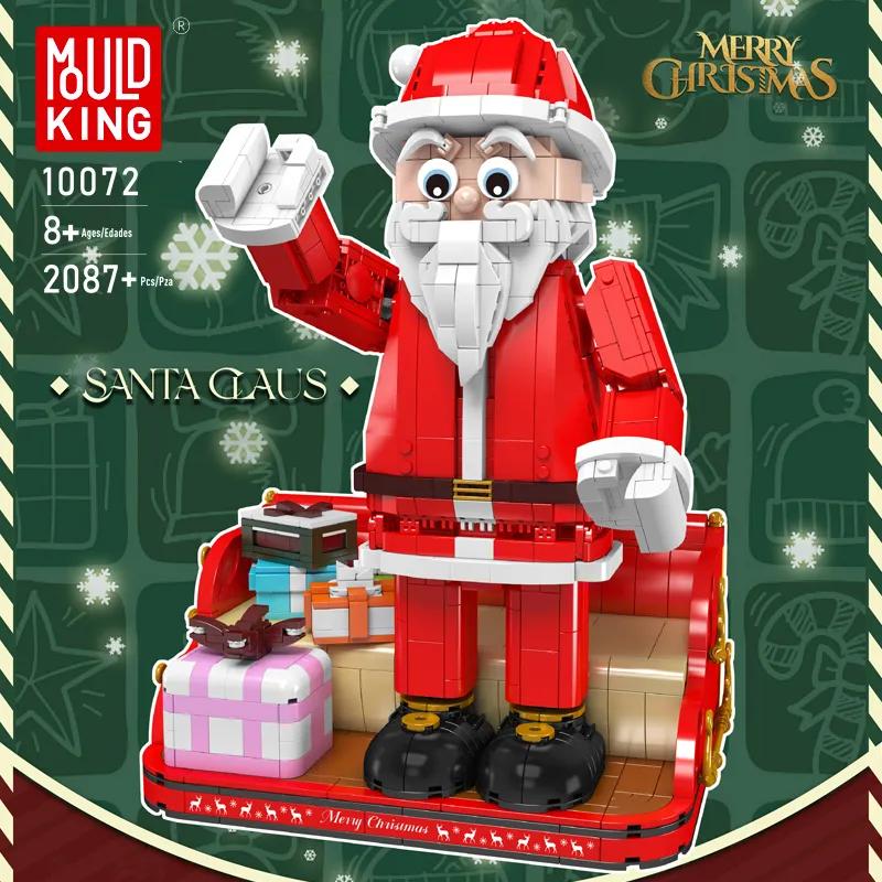MOULD KING 10072 Weihnachtsdekoration Baustein Der Weihnachtsmann Modell Spielzeug Montage STEM Ziegel Kits Kinder Weihnachtsgeschenk
