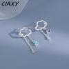 CIAXY Silver Color Hollow Clouds Earrings for Women Colorful Zircon Tassel Drop Earring 2022 Summer Fashion Jewelry