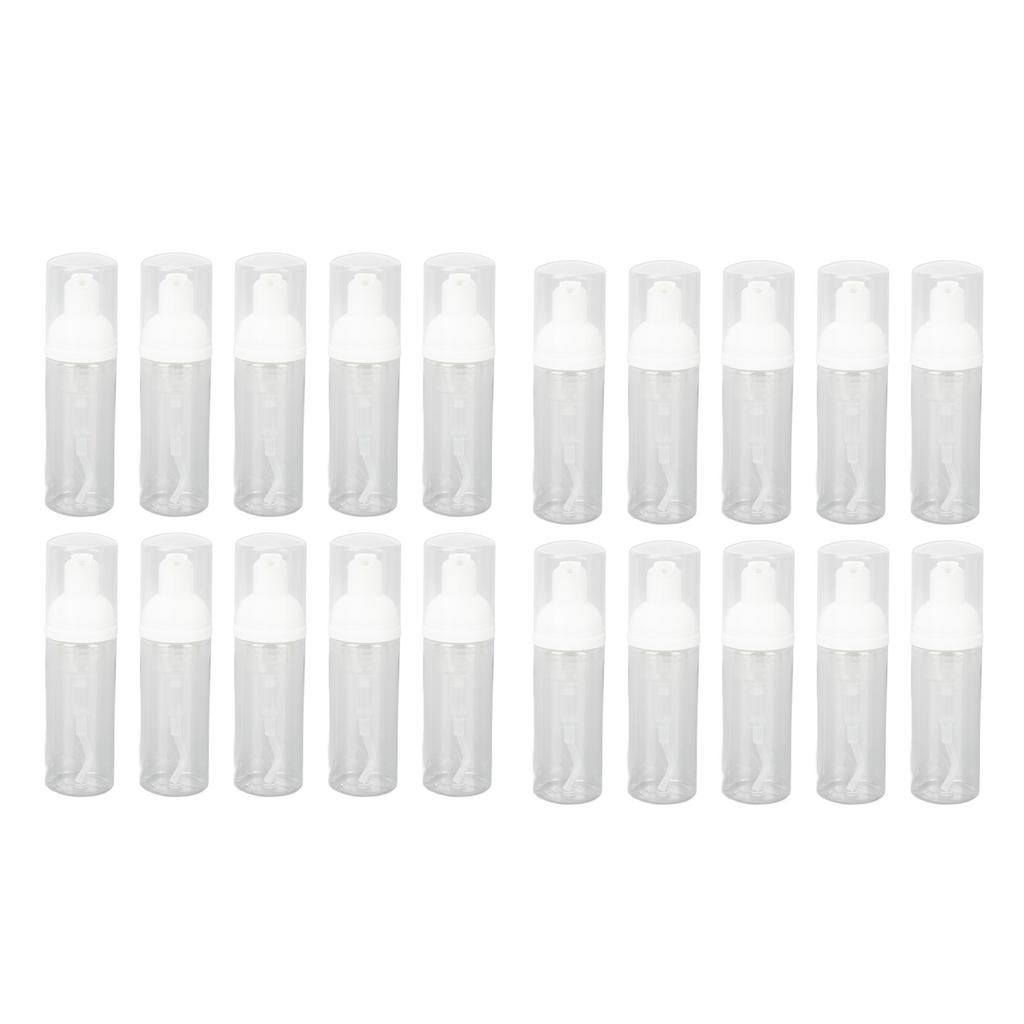 20pcs 50ml Foaming Pump Bottle Prevent Leakage Transparent Travel Foaming Dispenser Bottle