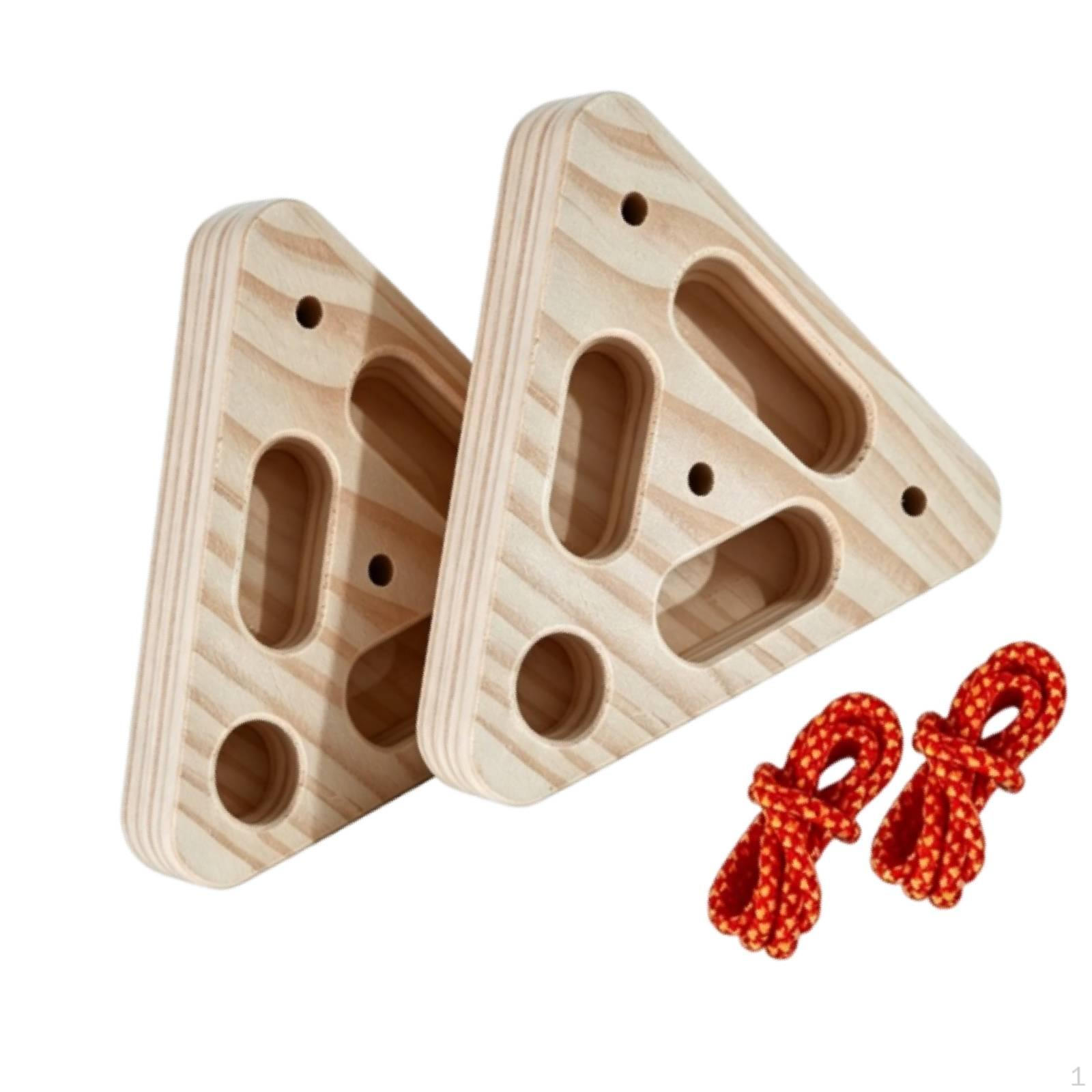 2Pcs Climbing Wood Forearm Exerciser Triangle Professional Climber Wall Hanging Fingerboard Hand