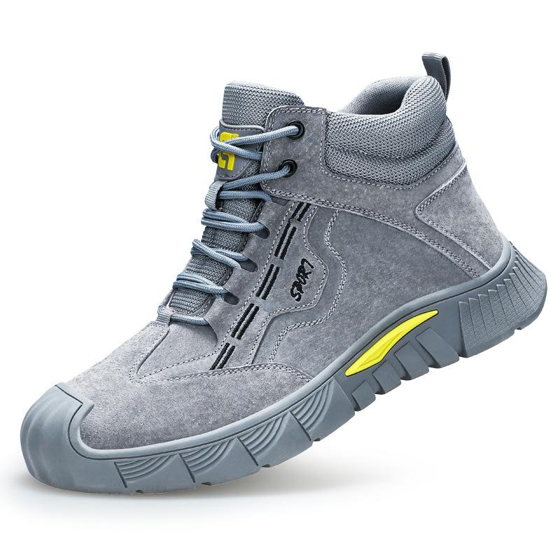 High Top Safety Shoes Men Waterproof Steel Toe Work Boots Abrasion Resistant Work Shoes Anti-slip Men's Work Protection Boots