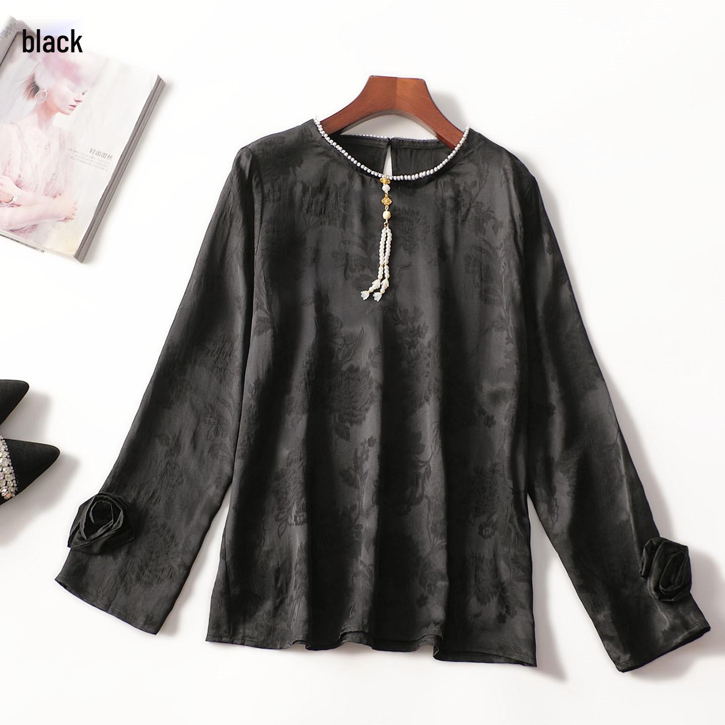 

Autumn Long Sleeve Mid-Length Women s Top Extra Large чорний