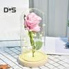 Artificial Rose Flowers Eternal Rose with LED Light Realistic Looking Battery Powered Simulation Rose Flower Holiday Gifts