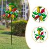 Iron Metal Windmill Sculpture Removable Wind Collectors Rotator Gardening Plug Pinwheel  Yard