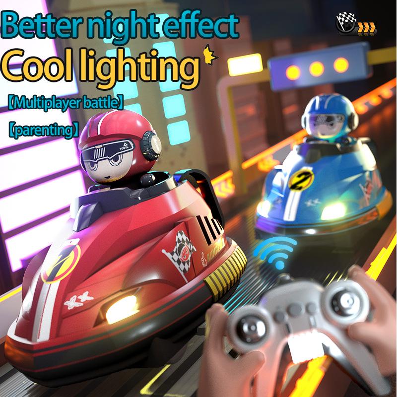 Two-Person Remote Control Bumper Cars: Interactive Drift and Collision Go-Karts for Kids.