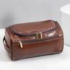 Leather Toiletry Bag for Men Women Dopp Kit Mens Hanging Toiletry Bag Travel Toiletry Bag for Traveling Large Cosmetic Bag for T