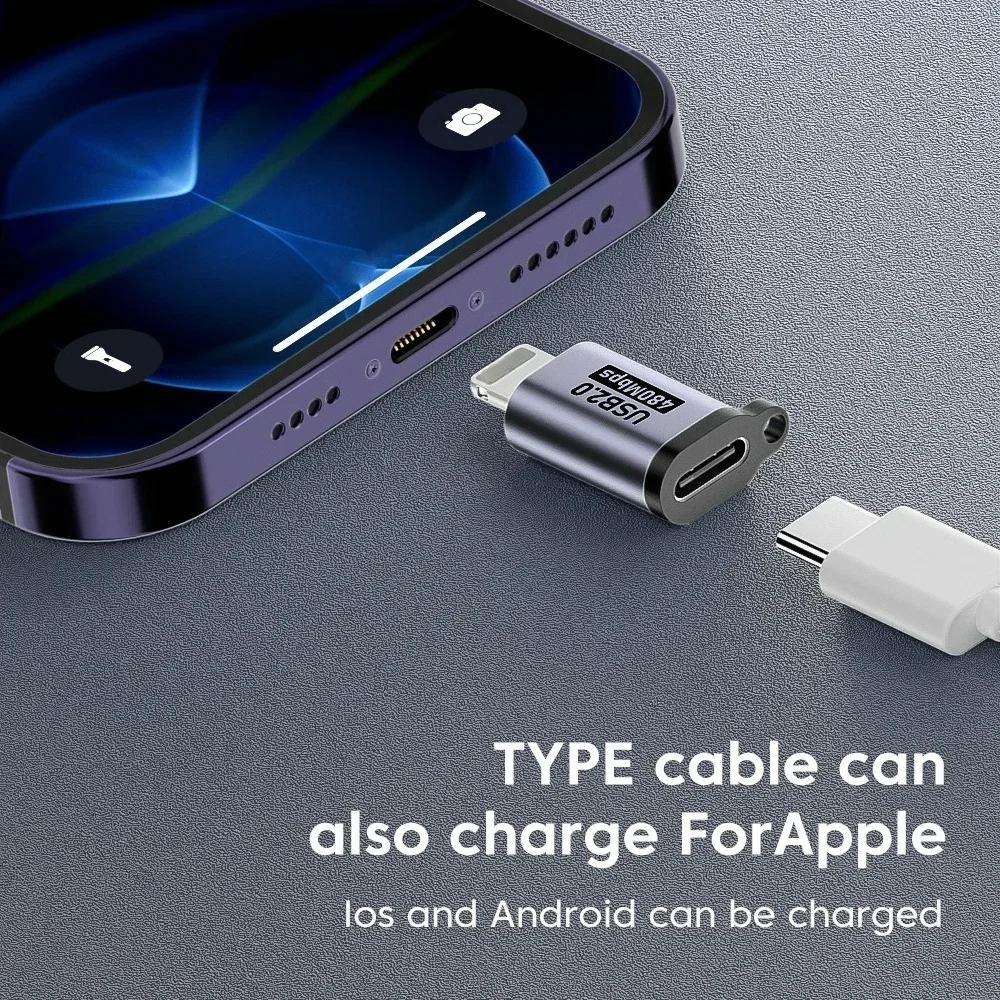 Micro USB To Type C Adapter Mini USB To USB C 480Mbps Fast Data Charging Connector USBC To Lightning Adapter for