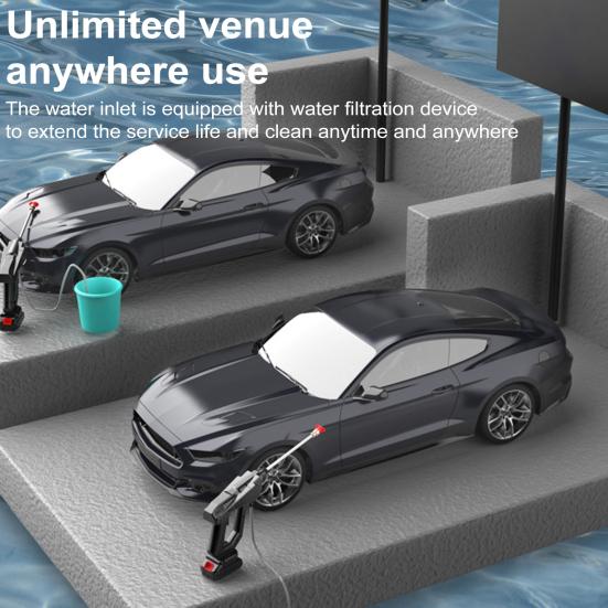 Cordless Pressure Washer Electric Car Washing Machine Rechargeable 300W High Power Cleaner Handheld Pressure Washer