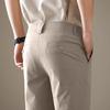 Outdoor casual pants new thin semi-elastic waist light business pants solid color simple pants men's slim fit