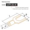UT1.5/2.5/4-3/5/6/8 Fork Cold Crimp Terminal, Silver-Plated U & Y-shaped Copper Wire Lug