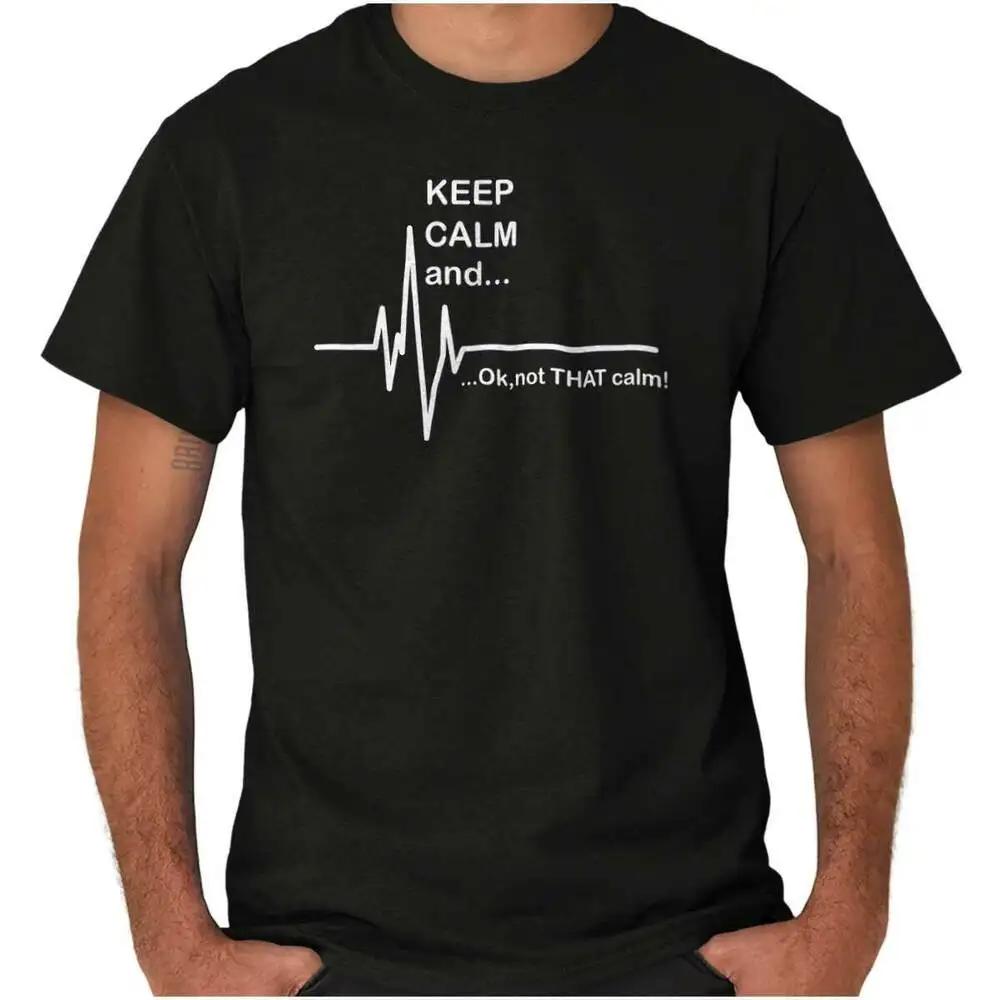 Keep Calm Funny Doctor Nurse Heartbeat Medic TShirt 100 Cotton ONeck Summer Short Sleeve Casual Unisex Tshirt Size S3XL