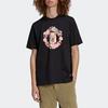 adidas Mufc Cny T-Shirt Jahr des Tigers Limited Edition Logo-Print Manchester United Fußball Rundhals Kurzarm T-Shirt Herren Tops Schwarz H63996