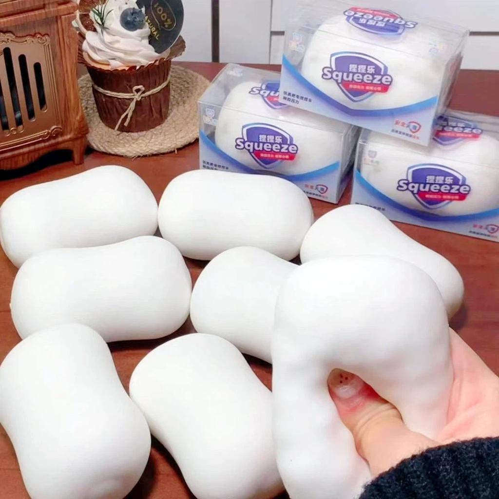Stress Relief Simulation Soap ASMR Crispy Soap Ball Soft Squeeze Pressure Ball Fidget Toy Anti Stress Anxiety Gift