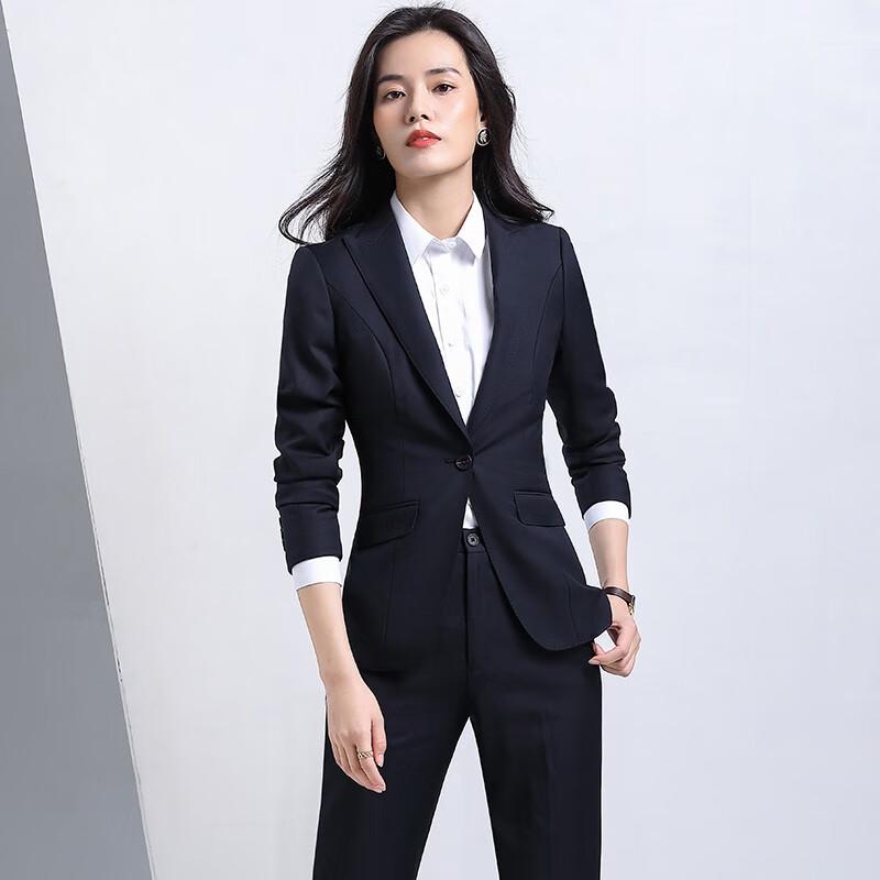 Terloman Unisex Slim-Fit Wool Blend Business Suit Set