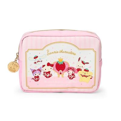 SANRIO Pouch (Strawberry News 50th Anniversary) Sanrio Characters PU Leather, Polyester, Zinc Alloy 