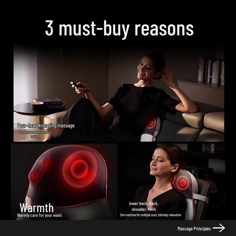 SKG T5 Multi-Area Kneading Massage Pillow CN Plug (adapter Included)
