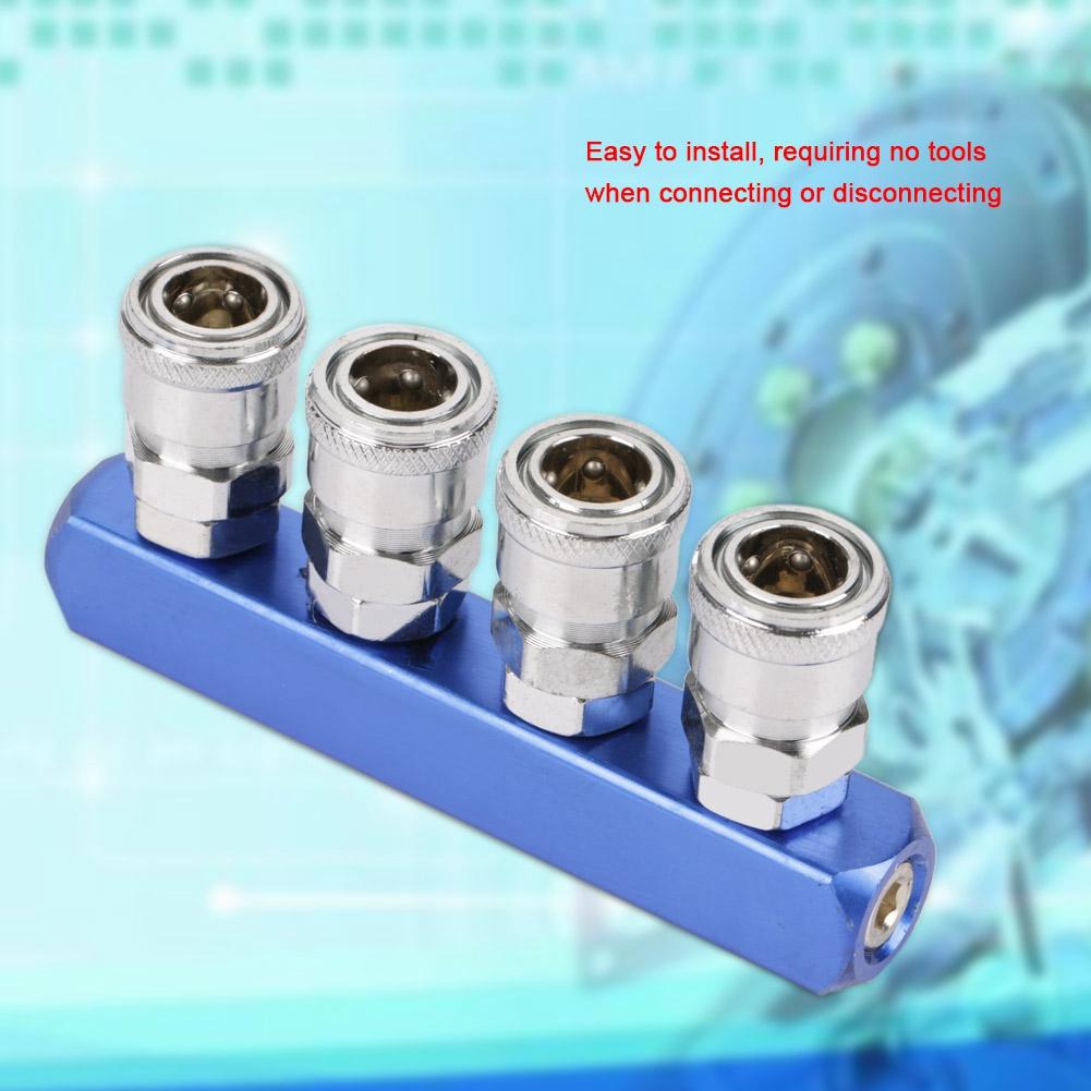 12mm Pneumatic Quick Fitting Female Connector for Air Hose Connecting PT14  (4 Way)