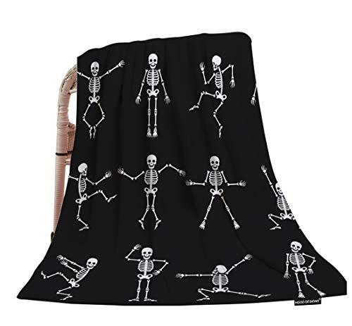 Skull pattern flannel blanket home decoration blanket office lunch break blanket